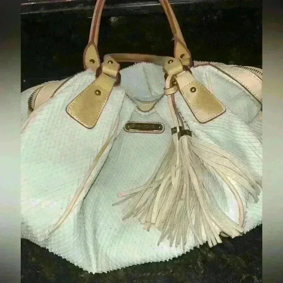 Cynthia Rowley Handbags - VTG Cynthia Rowley, mint snake scale textured leather Boho Chic Quiet Lux Unique